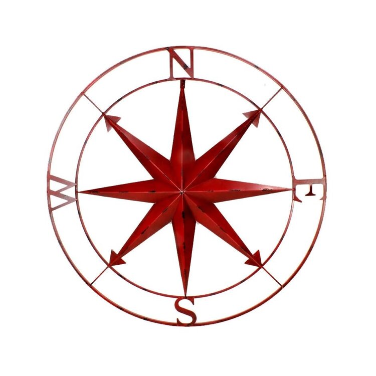 Rose des vents rouge     91 X 3 cm