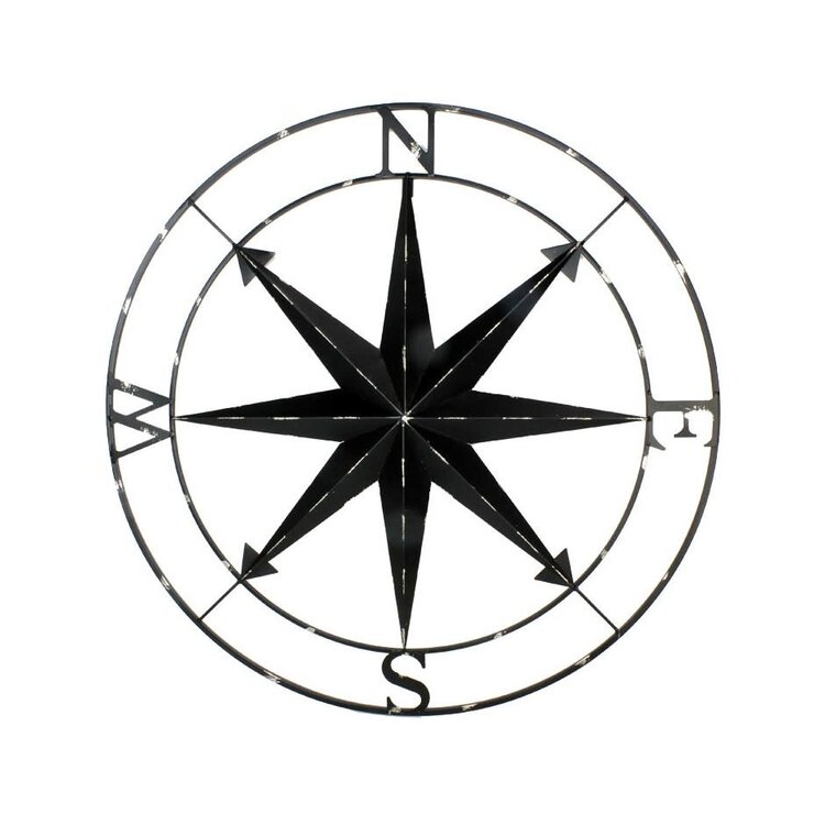 Rose des vents noire   91 X 3 cm