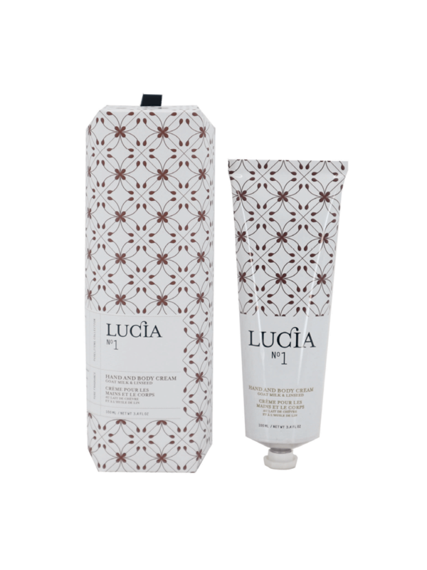 Lucia # 1: Crème pour les mains et corps au lait de chèvre et à l'huile de lin (100 ml)