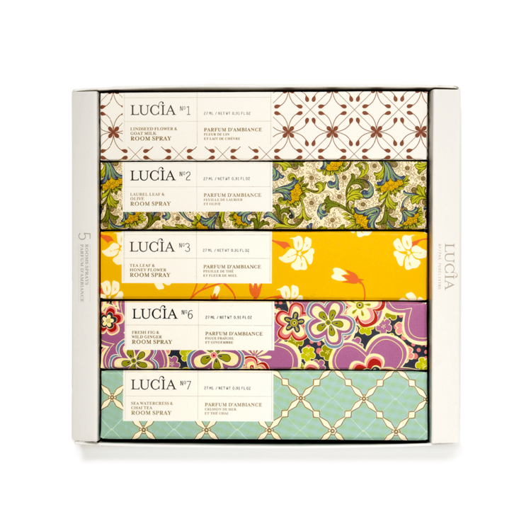 Lucia - Assortiment de parfum d'ambiance N1, N2, N3, N6, N7 (5 x 27 ml)