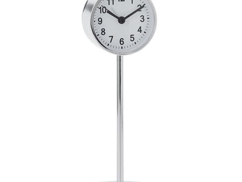 Réveil de table sur pied chrome