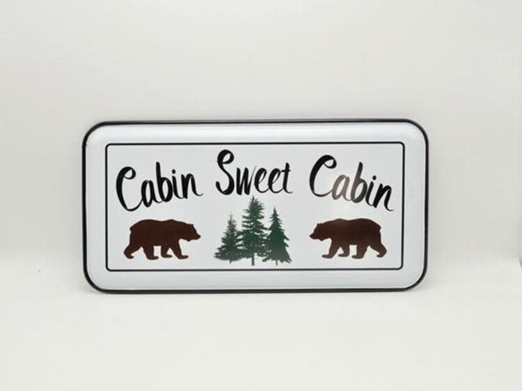 Affiche en métal- Cabin Sweet Cabin