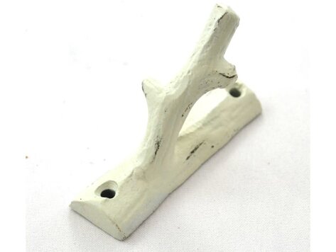 Crochet 1 branche blanc antique