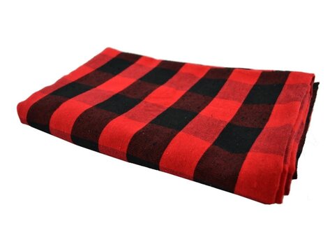 Nappe Lumberjack  noire et rouge   60" x 90"