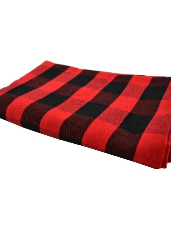 Nappe Lumberjack  noire et rouge   60" x 90"