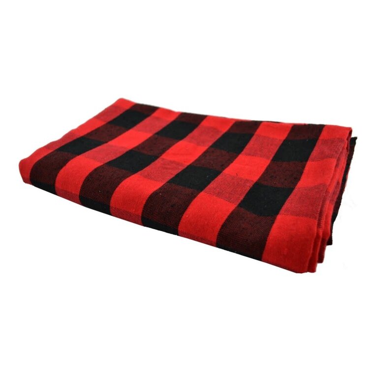 Nappe Lumberjack  noire et rouge   60" x 90"