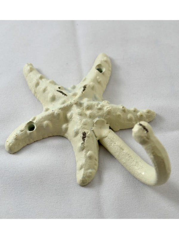 Crochet étoile de mer blanc antique
