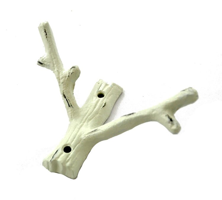 Crochet 2 branches blanc