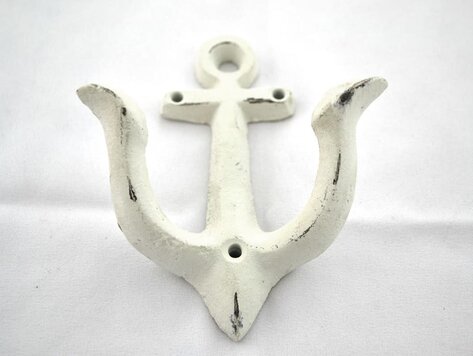 Crochet ancre blanc antique