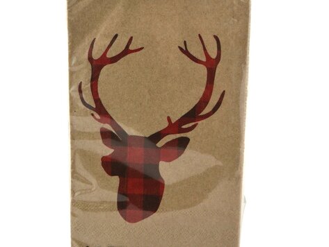 Serviettes de table -  Tête de cerf 10 pcs
