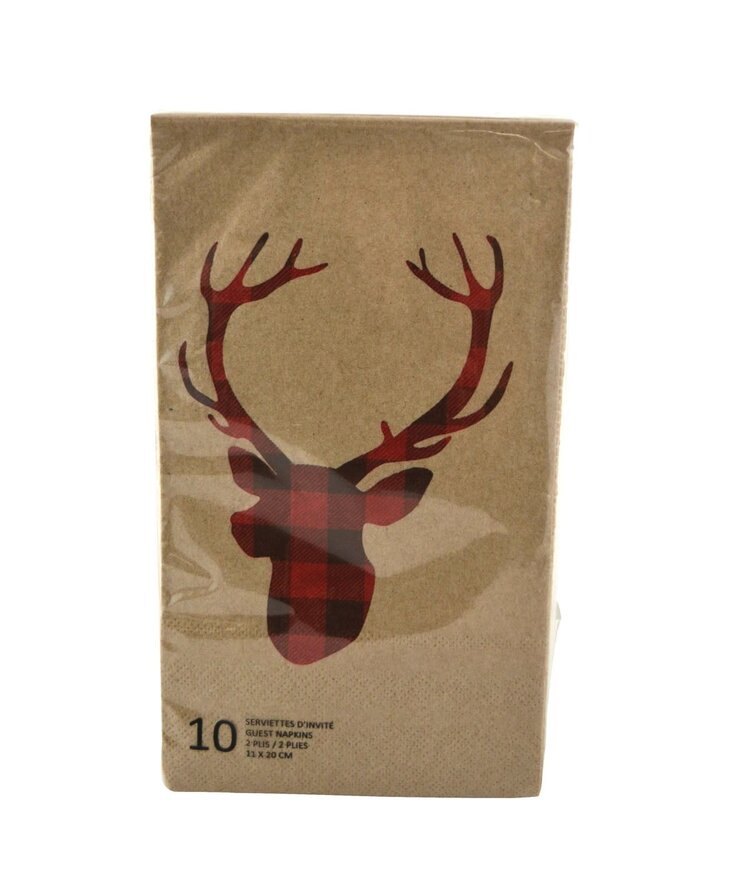 Serviettes de table -  Tête de cerf 10 pcs