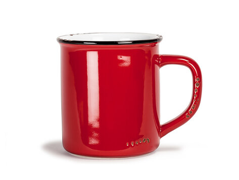 Tasse rouge en grès (14 oz)