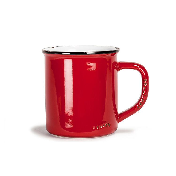 Tasse rouge en grès (14 oz)