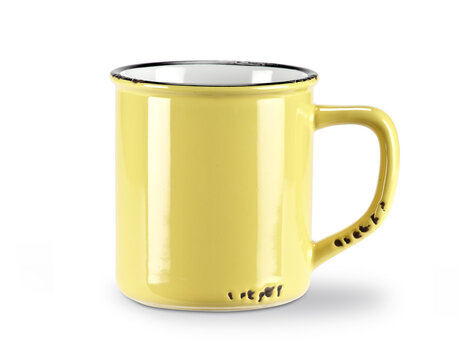 Tasse jaune en grès (14 oz)