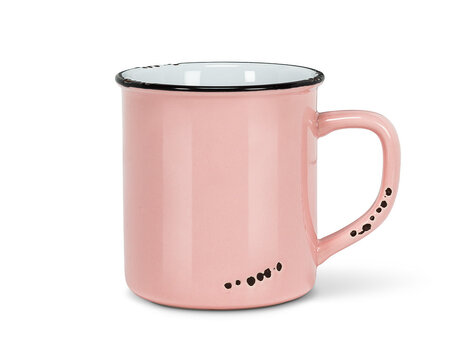 Tasse rose en grès (14 oz)