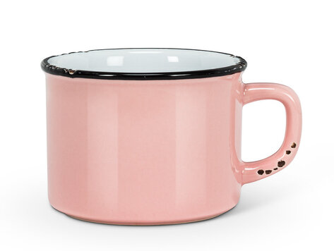 Tasse cappuccino rose en grès (8 oz)