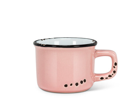 Tasse espresso rose en grès (3 oz)