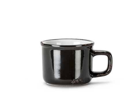 Tasse espresso noire en grès (3 oz)