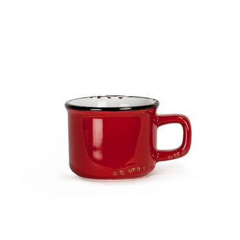 Tasse espresso rouge en grès (3 oz)