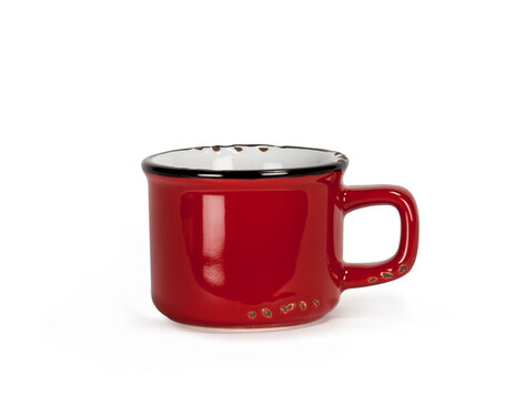Tasse espresso rouge en grès (3 oz)