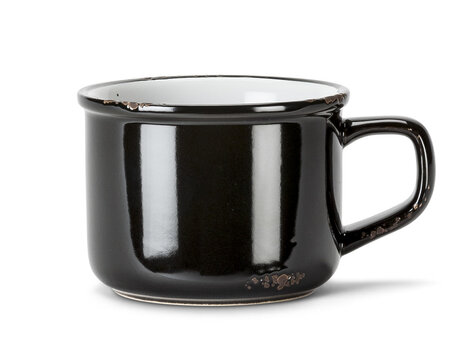 Tasse cappuccino noire en grès (8 oz)