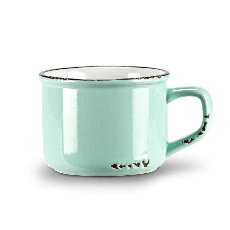 Tasse cappuccino menthe en grès (8 oz)