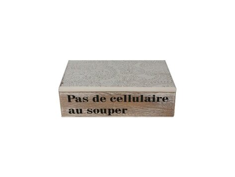 Boîte "Pas de cellulaire au souper"