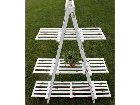 Étagère blanche en bois