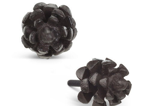 Poignée pomme de pin brune