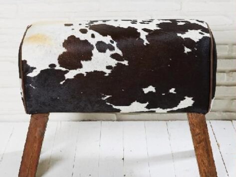 Banc double en peau de vache