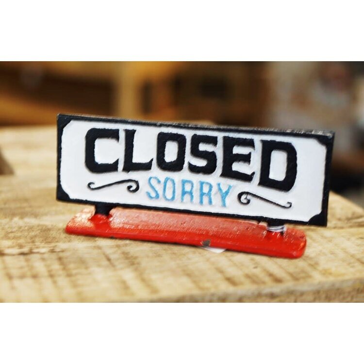 Plaque en fonte - Open / Close