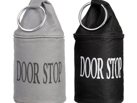 Butoir de porte noir avec anneau