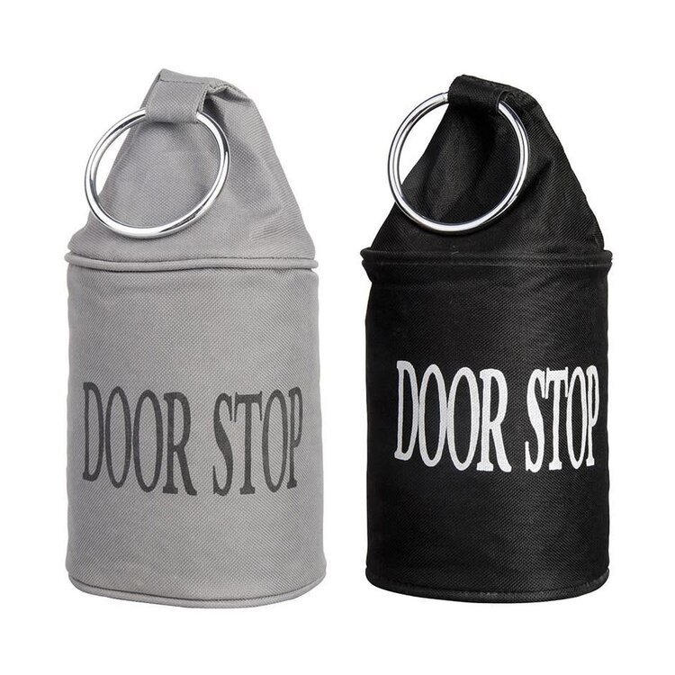 Butoir de porte noir avec anneau