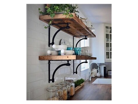 Support à tablette demi-rond noir 9.6"x9.6" (grand)