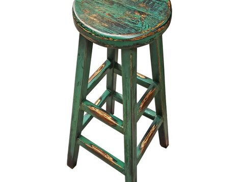 Tabouret de comptoir rond Kovu vert