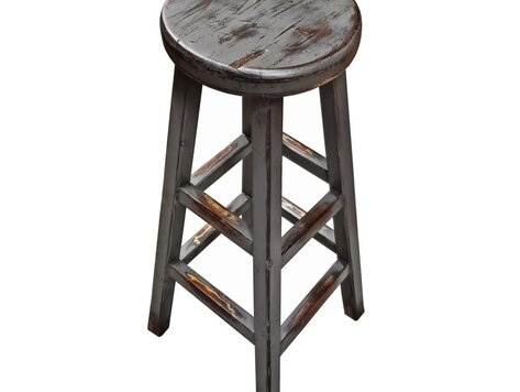 Tabouret de comptoir rond Kovu gris