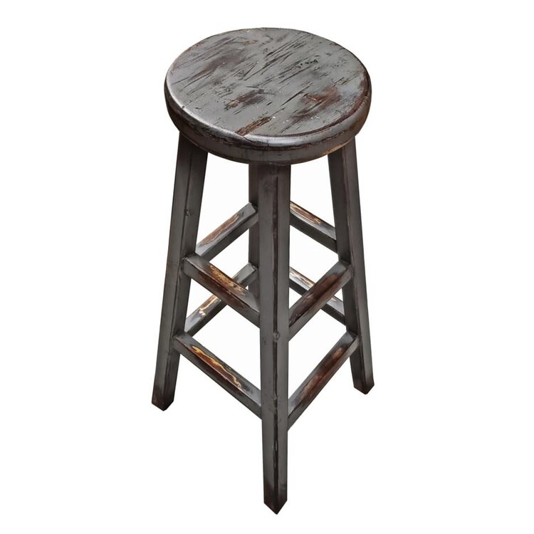 Tabouret de comptoir rond Kovu gris