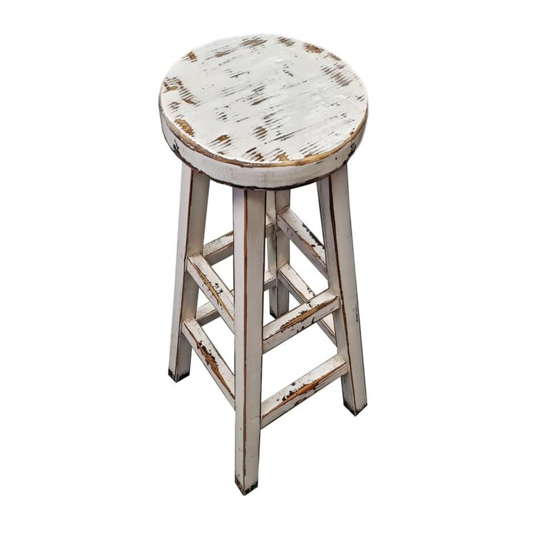 Tabouret de comptoir rond Kovu blanc