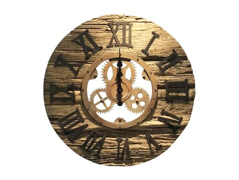 Horloge en bois dormeur 24.8"D