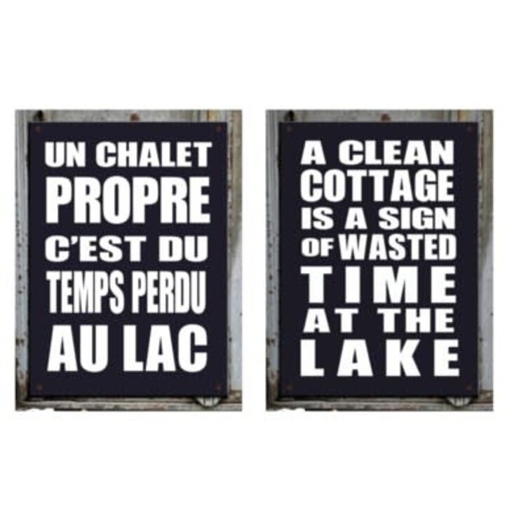 Affiche "Chalet propre" réversible