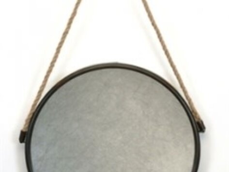 Miroir rond avec corde - Moyen
