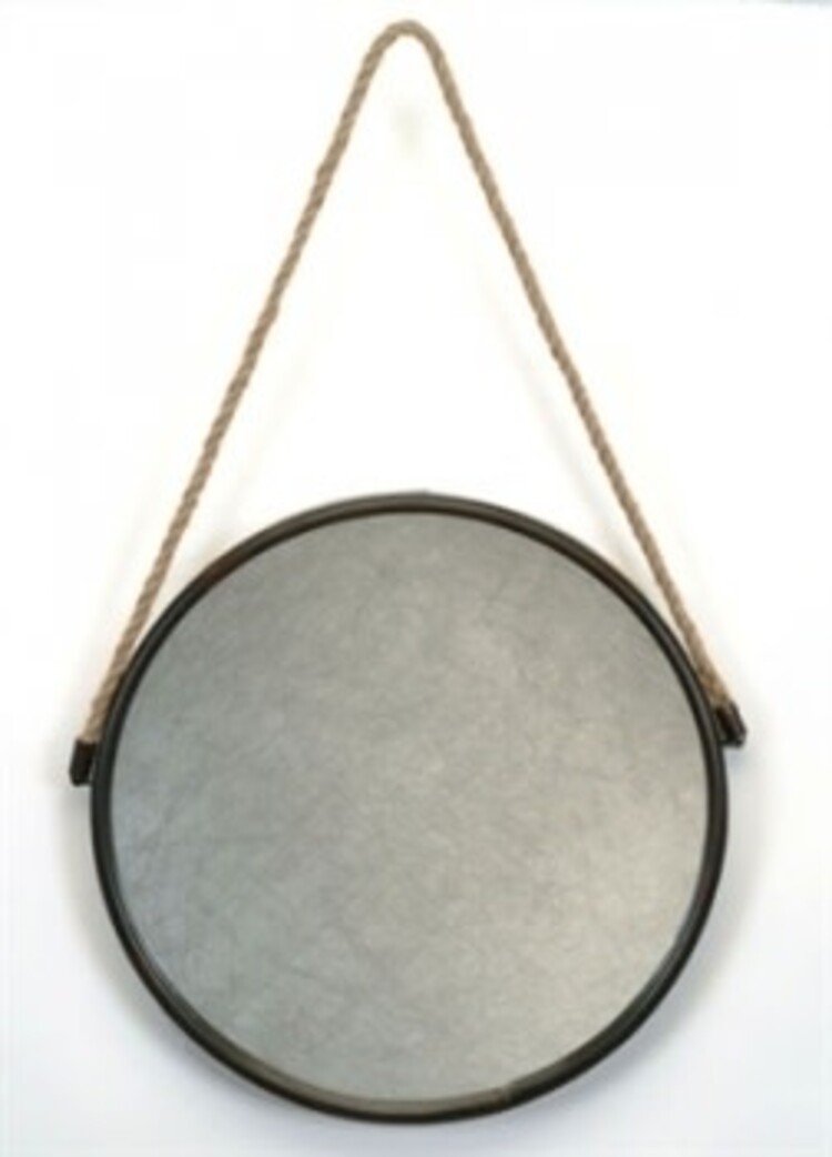 Miroir rond avec corde
