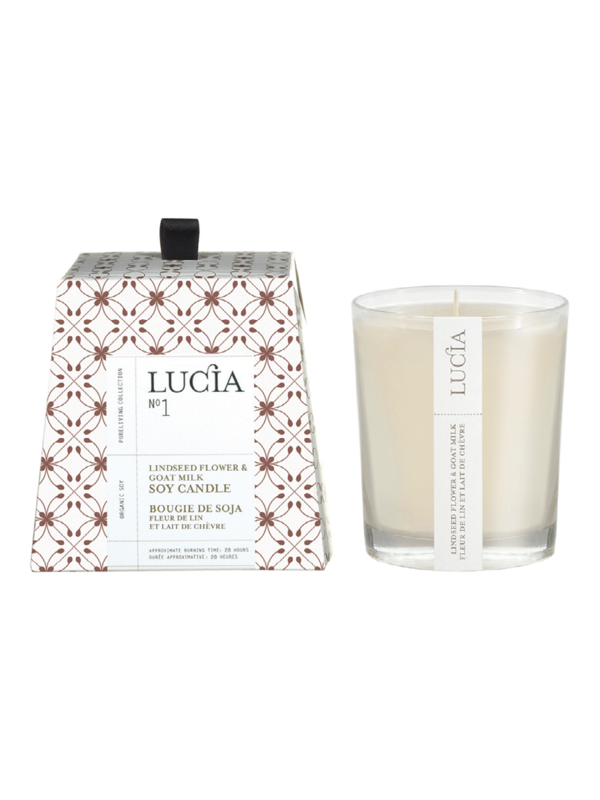 Lucia # 1: Bougie  - Lait de chèvre et huile de lin
