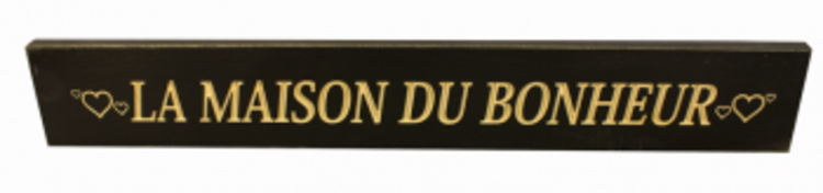 Affiche en bois - La maison du bonheur