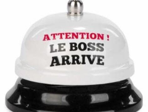 Sonnette en métal - Le Boss arrive