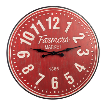 Horloge rouge - Farmers market 31"D