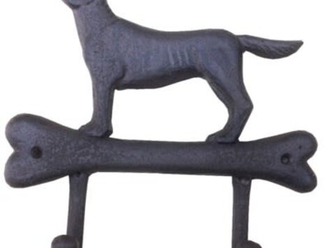 Crochet double chien noir