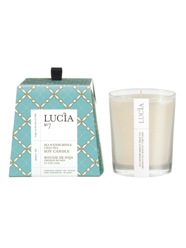 Lucia  # 7: Bougie  - Cresson de mer et thé chai 50h