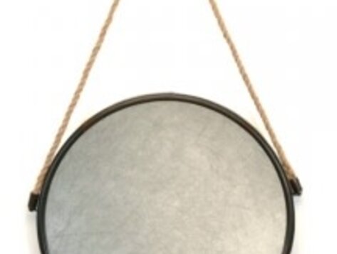 Miroir rond avec corde - Petit