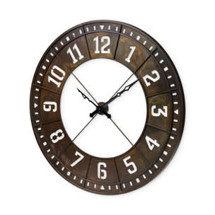 Horloge industrielle en métal 56.5"D